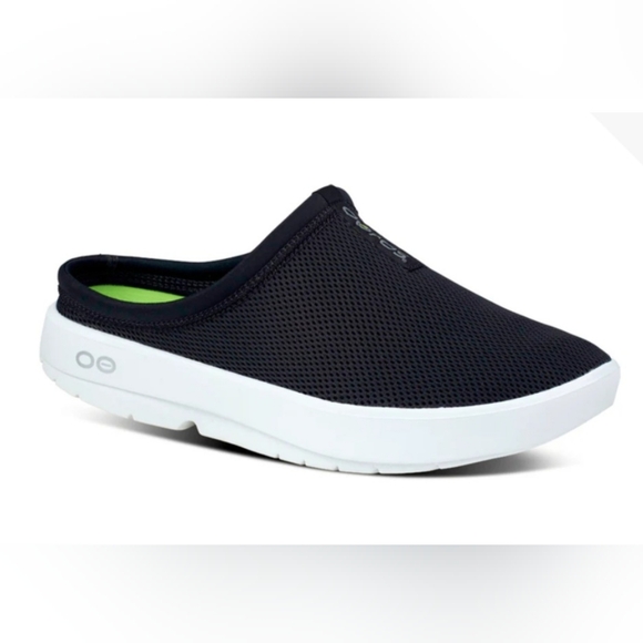 Men's OOCOOZIE Sport Mule White and Black - Picture 2 of 14